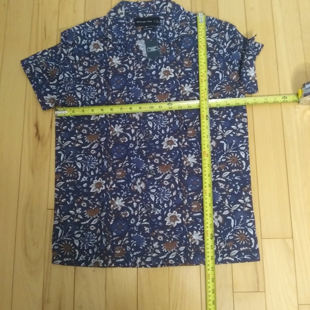 Abercrombie & Fitch Button Up Linen Blend Shirt S - image 5